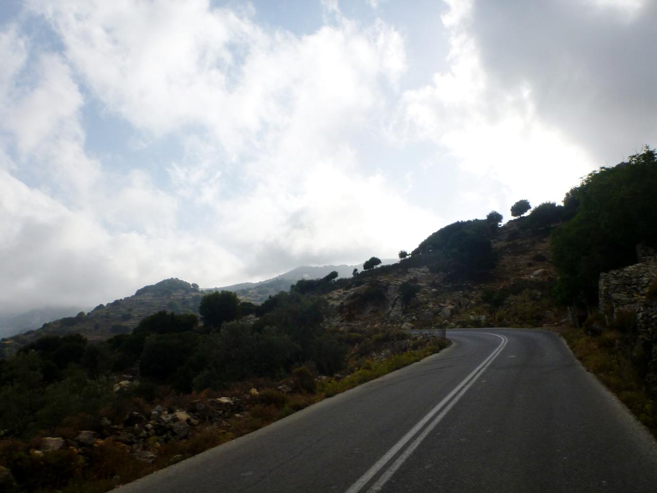 Road to Apeiranthos, cloudy